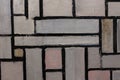 Composition number 6, 1919 painting by Piet Mondrian close-up